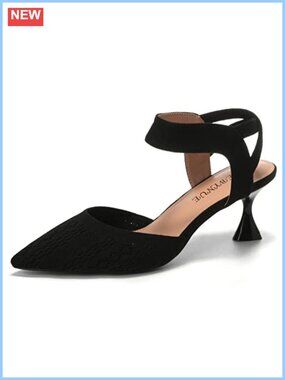 Pumps Low Heel 2.5 inch Pointed Closed Toe Slingback Kitten Heels Comfortable